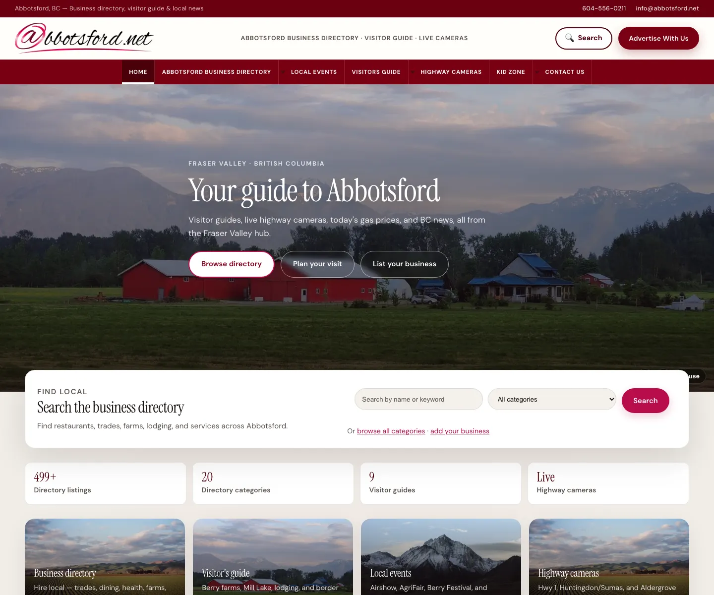 Abbotsford.net directory website rebuilt by IIAS on Easy CMS