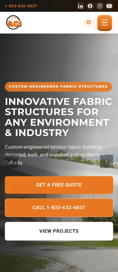 Absolutely Covered website on mobile