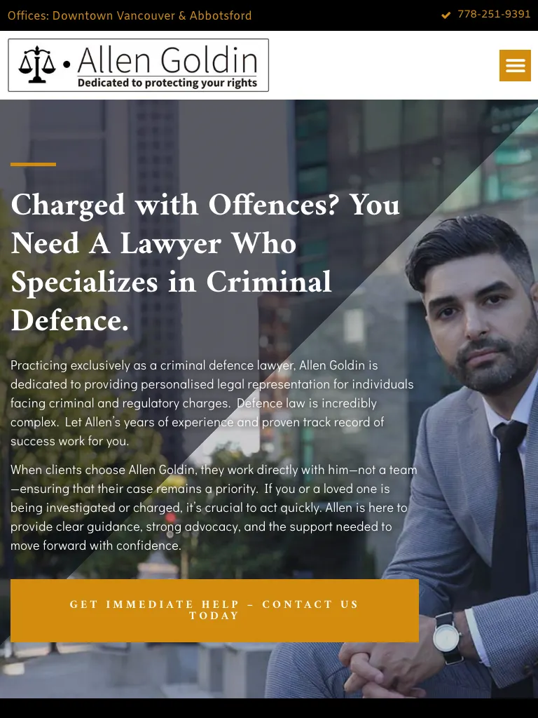 AG Criminal Law website on tablet