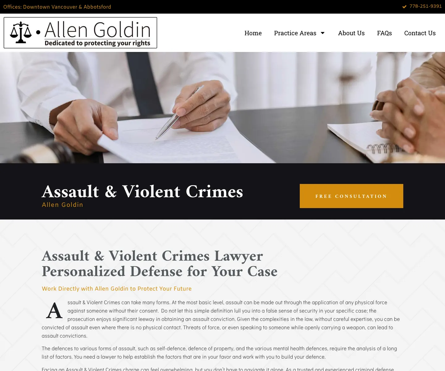 Assault & violent crimes, desktop