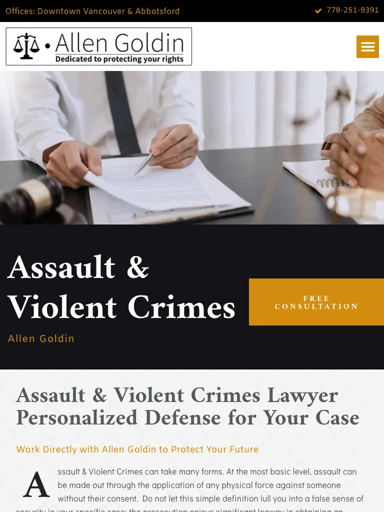 Assault & violent crimes, tablet
