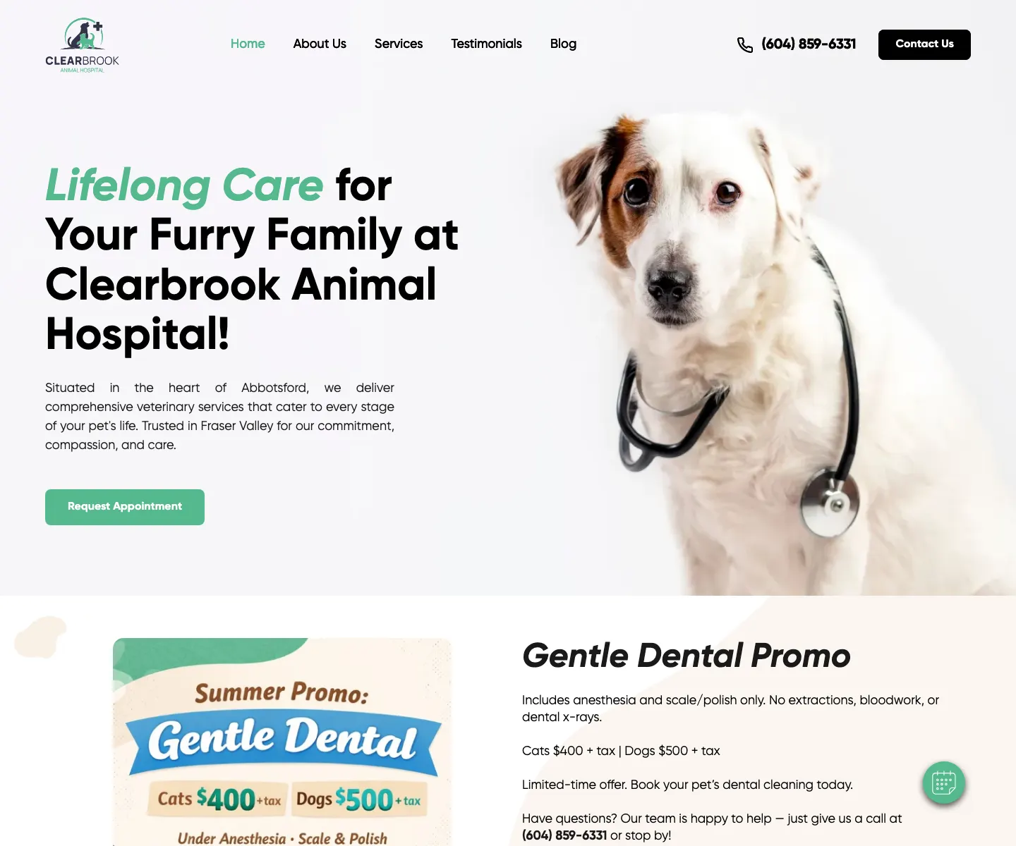 Clearbrook Animal Hospital SEO case study for Abbotsford veterinary search