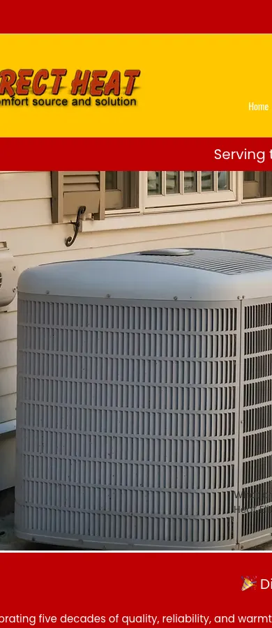 Direct Heat website on mobile
