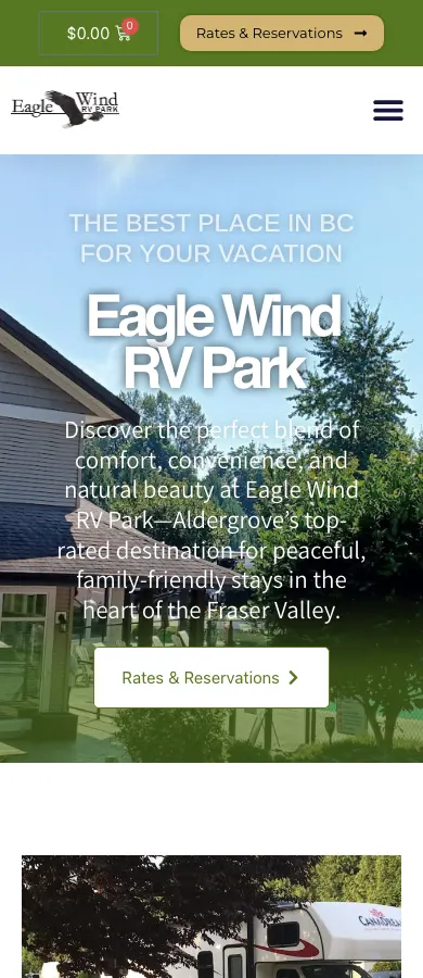 Eagle Wind RV Park on a phone