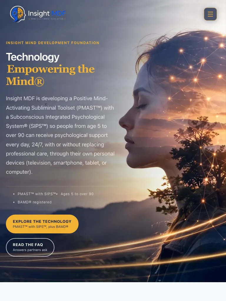Insight MDF website on tablet