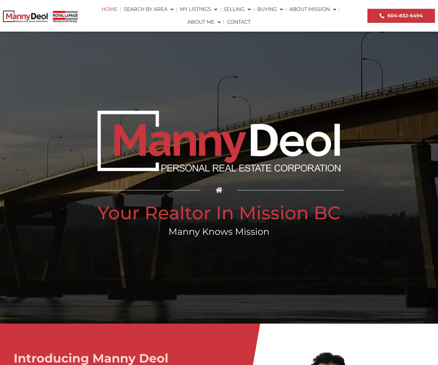 Manny Deol real estate website designed by IIAS for Mission buyers and sellers