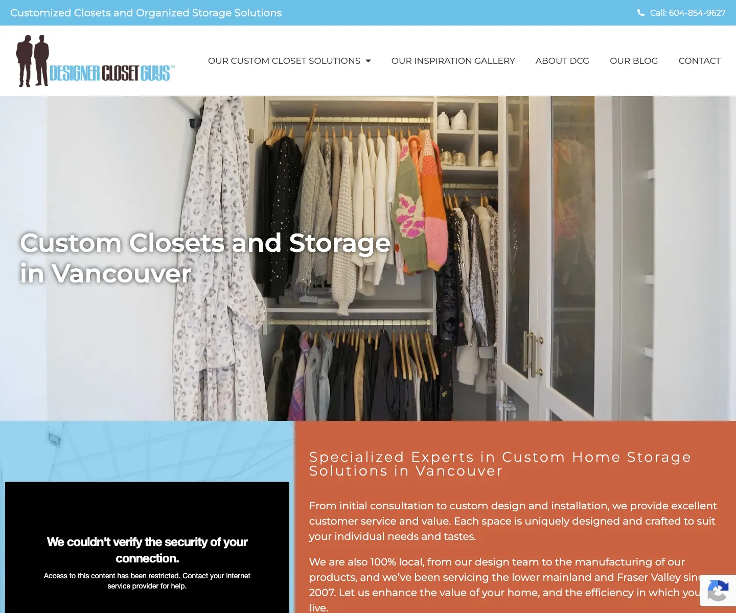 Designer Closet Guys website designed by IIAS