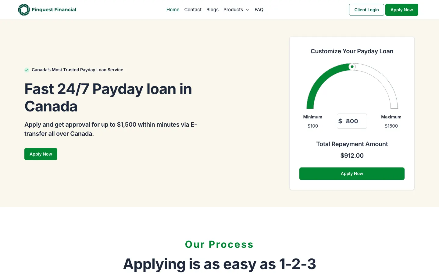 Finquest Financial SEO case study showing organic click and impression growth