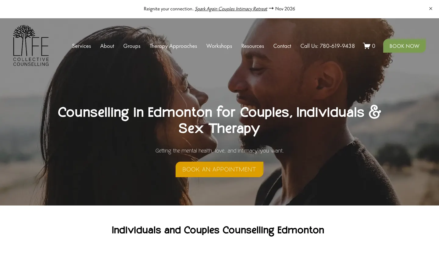 Life Collective Counselling website designed by IIAS